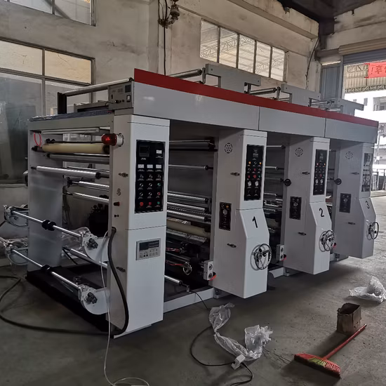 High Speed PVC UV Foil BOPP PE Inline Large Format 2 4 5 6 Color Label Paper Cup Plastic Film Bag Flexography Printing Machine Price