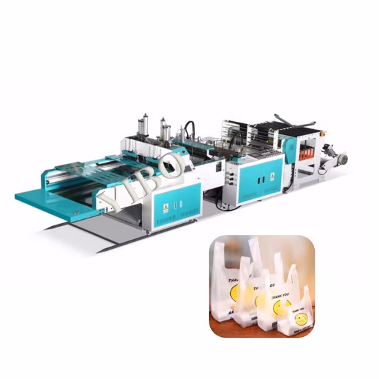 Decomposable Compostable T-Shirt Bags Fruit Vegetable Supermarket Shopping Bags Making Machine