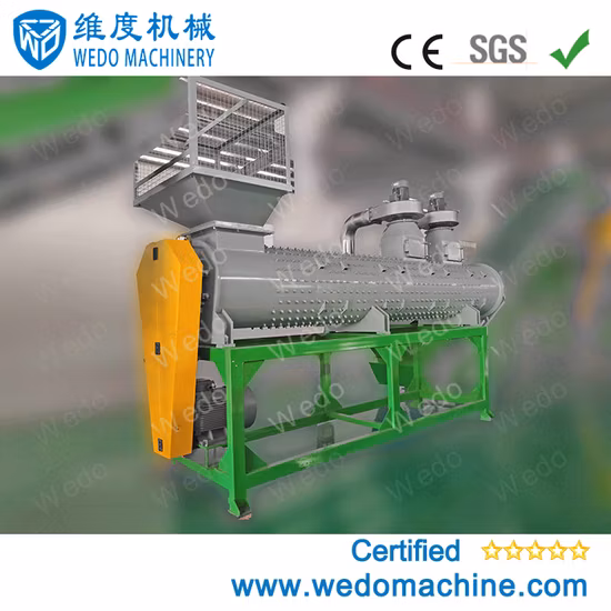 폐 플라스틱 애완 동물 병, 물병 플레이크, PP/HDPE/LDPE PE 필름 점보 짠 가방 플라스틱 분쇄기 기계, 플라스틱 분쇄 세척 재활용 기계