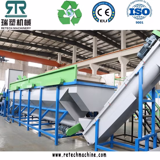 플라스틱 애완 동물/PP/HDPE/LDPE/LLDPE/ABS/PS/PVC/PC/BOPP 병/필름/가방/드럼/팔레트/파이프/컨테이너/상자/병/배럴 세척 라인 분쇄 공장 재활용 기계